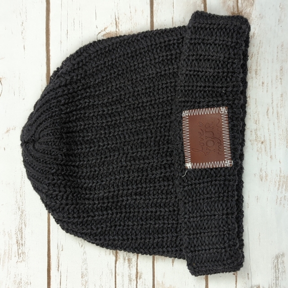Love Your Melon Charcoal Gray Fold Over Beanie Adult - Picture 1 of 5
